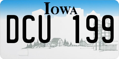 IA license plate DCU199