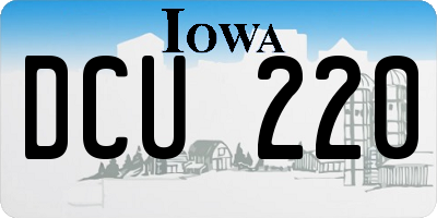IA license plate DCU220