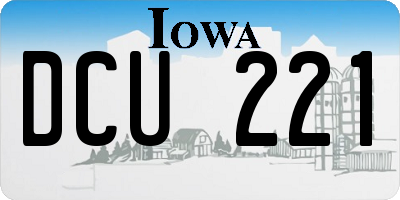 IA license plate DCU221