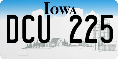 IA license plate DCU225