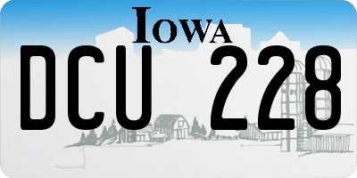 IA license plate DCU228