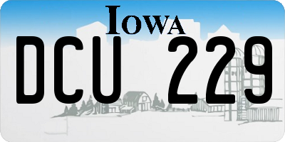 IA license plate DCU229