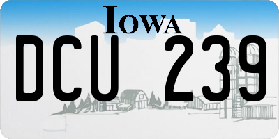 IA license plate DCU239