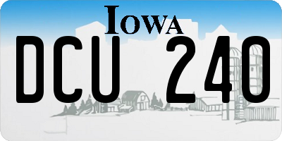 IA license plate DCU240