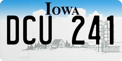 IA license plate DCU241