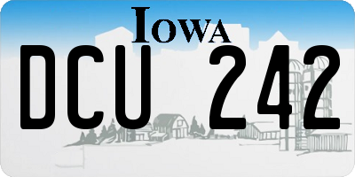 IA license plate DCU242