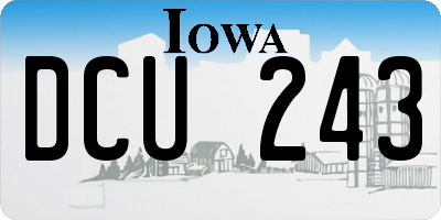 IA license plate DCU243