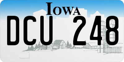 IA license plate DCU248