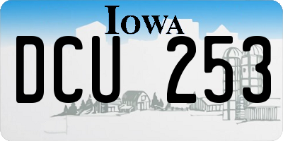 IA license plate DCU253