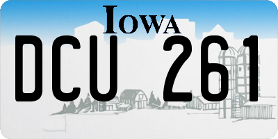 IA license plate DCU261