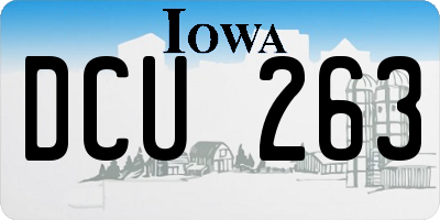 IA license plate DCU263