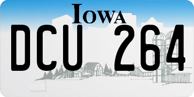 IA license plate DCU264
