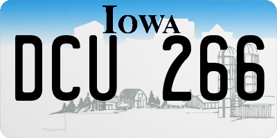 IA license plate DCU266