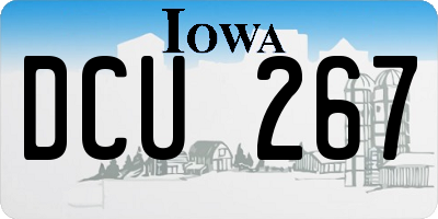 IA license plate DCU267