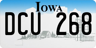 IA license plate DCU268