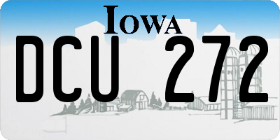 IA license plate DCU272