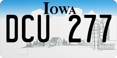 IA license plate DCU277
