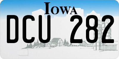IA license plate DCU282