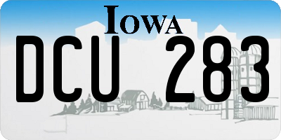 IA license plate DCU283