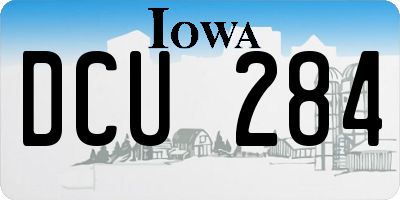 IA license plate DCU284