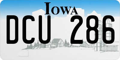 IA license plate DCU286