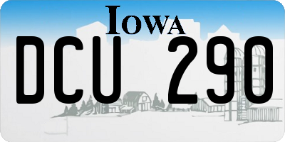 IA license plate DCU290