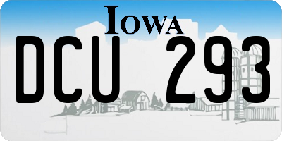 IA license plate DCU293