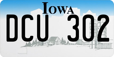 IA license plate DCU302