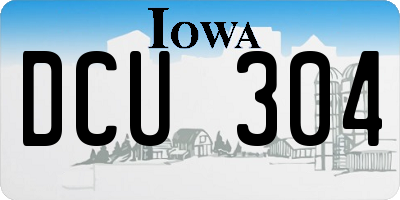IA license plate DCU304
