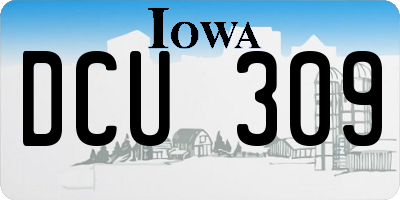 IA license plate DCU309