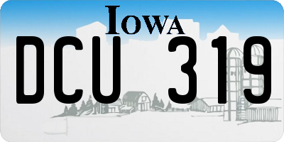 IA license plate DCU319