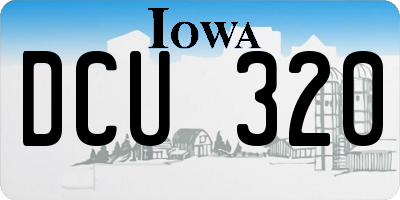 IA license plate DCU320