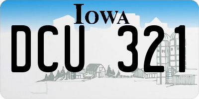 IA license plate DCU321