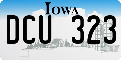 IA license plate DCU323