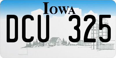 IA license plate DCU325