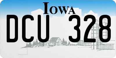 IA license plate DCU328
