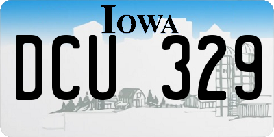 IA license plate DCU329