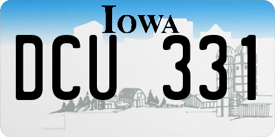 IA license plate DCU331