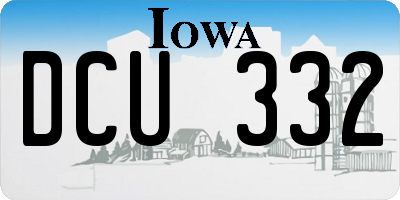 IA license plate DCU332
