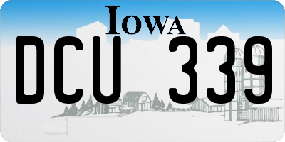 IA license plate DCU339