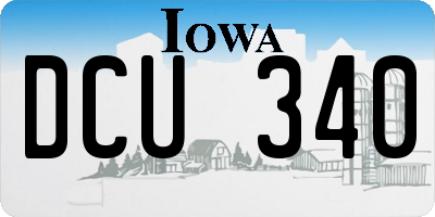 IA license plate DCU340