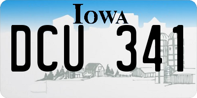 IA license plate DCU341