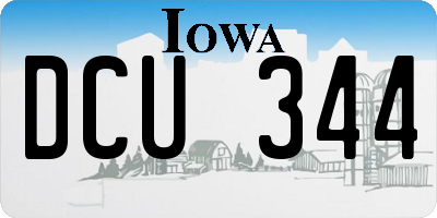 IA license plate DCU344