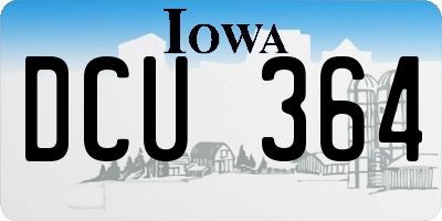IA license plate DCU364