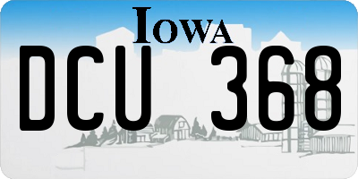 IA license plate DCU368