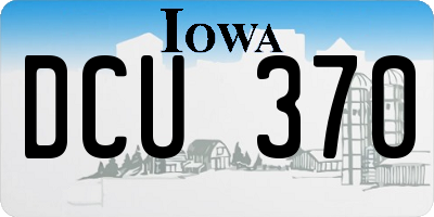 IA license plate DCU370
