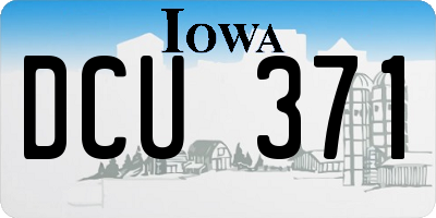 IA license plate DCU371