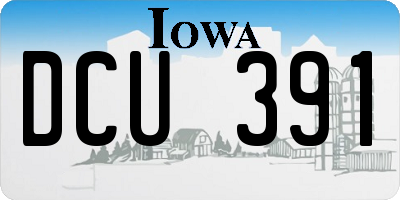 IA license plate DCU391
