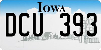 IA license plate DCU393