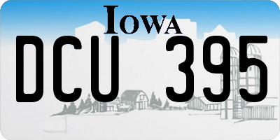 IA license plate DCU395